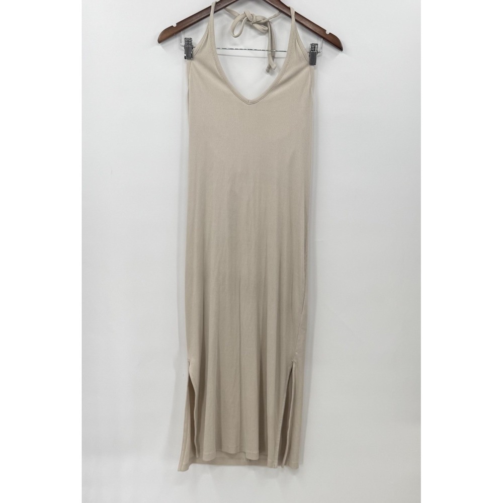 Old Navy‎ Women's Fitted Sleeveless Halter Rib-Knit Midi Dress L